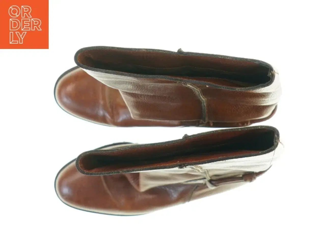 Billede 6 - Brune læderstøvler til kvinder fra Elastomere (str. 37)