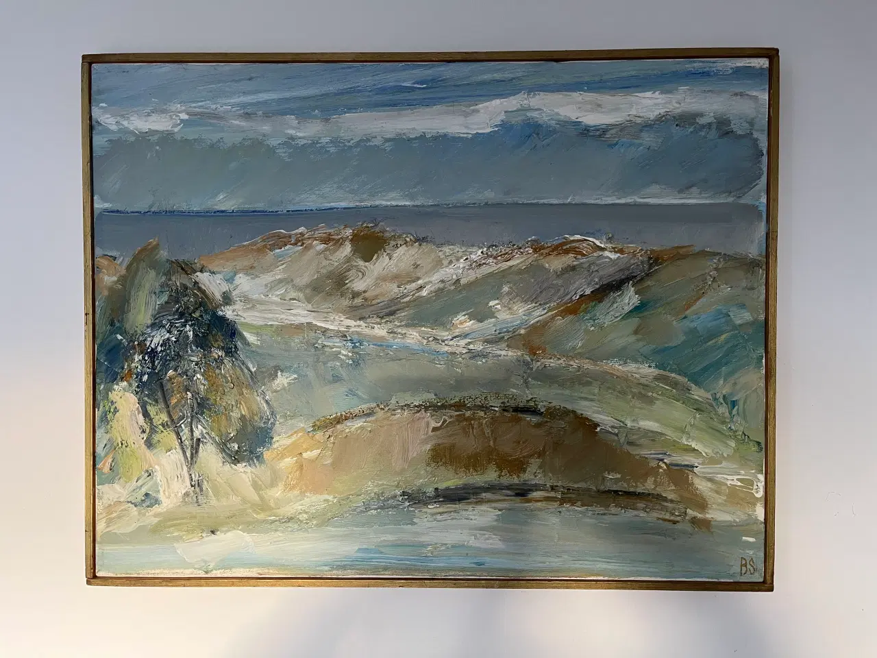 Billede 1 - Oliemaleri Abstrakt af B.S