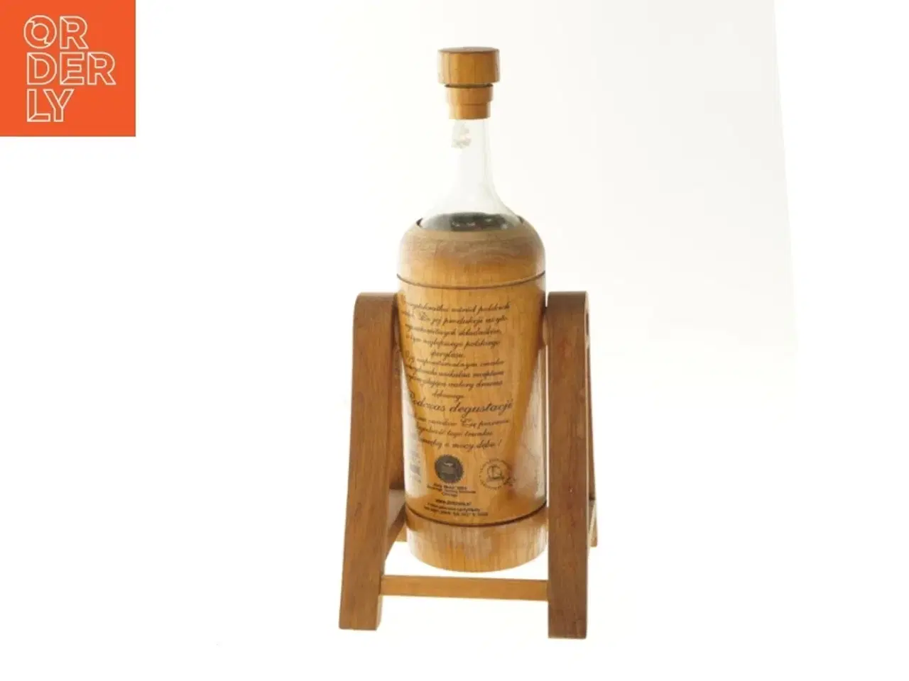 Billede 5 - Vodkaflaske med træholder (str. 43 cm)