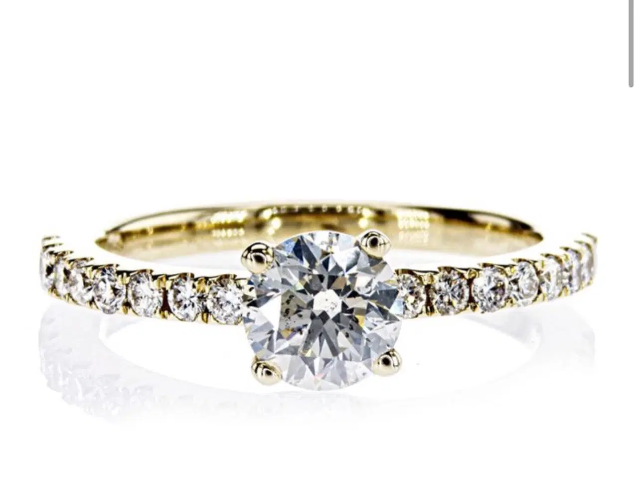 Billede 1 - Naturlig Diamantring 1.39
