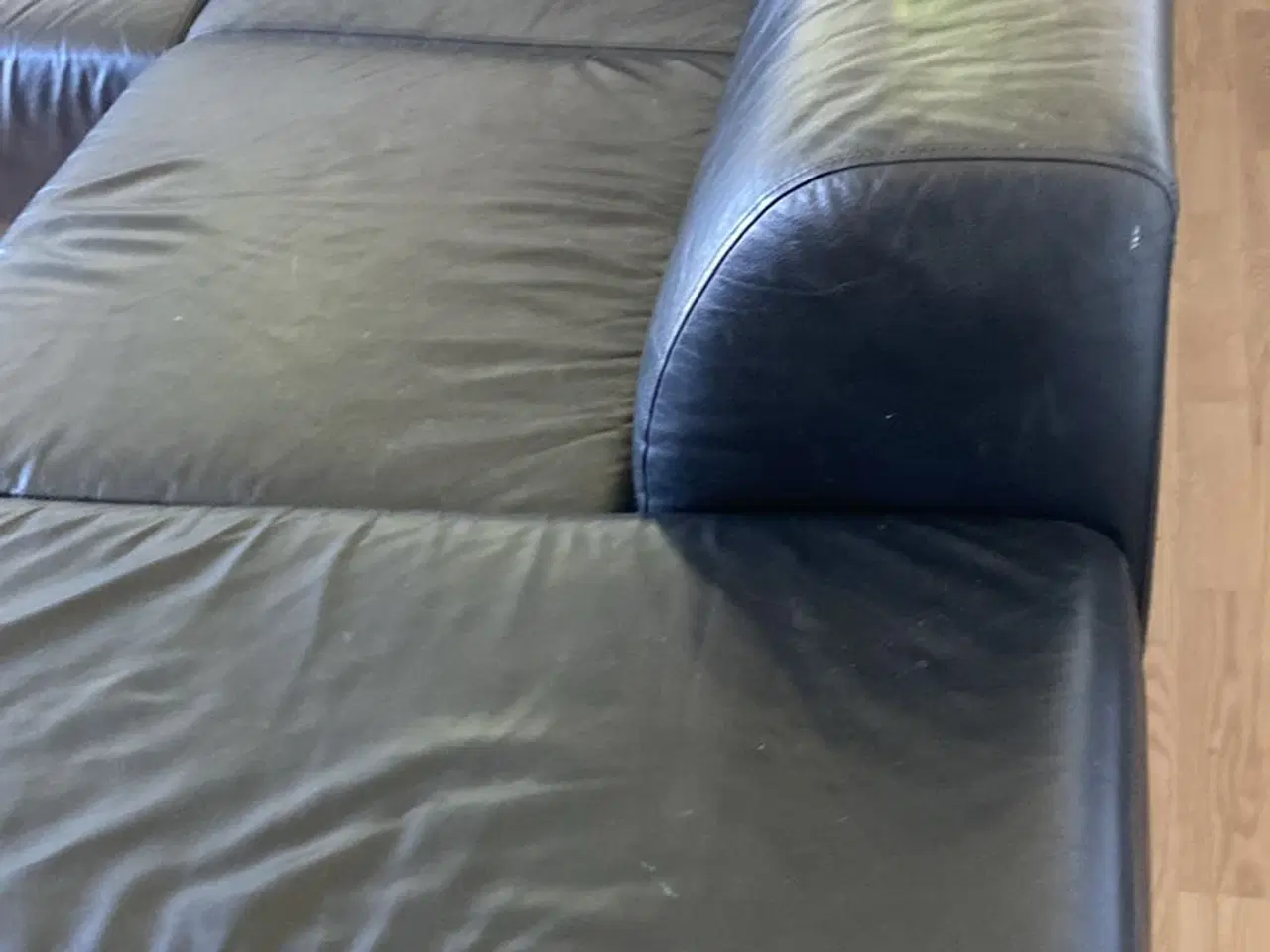 Billede 2 - chaiselongsofa Sort læder