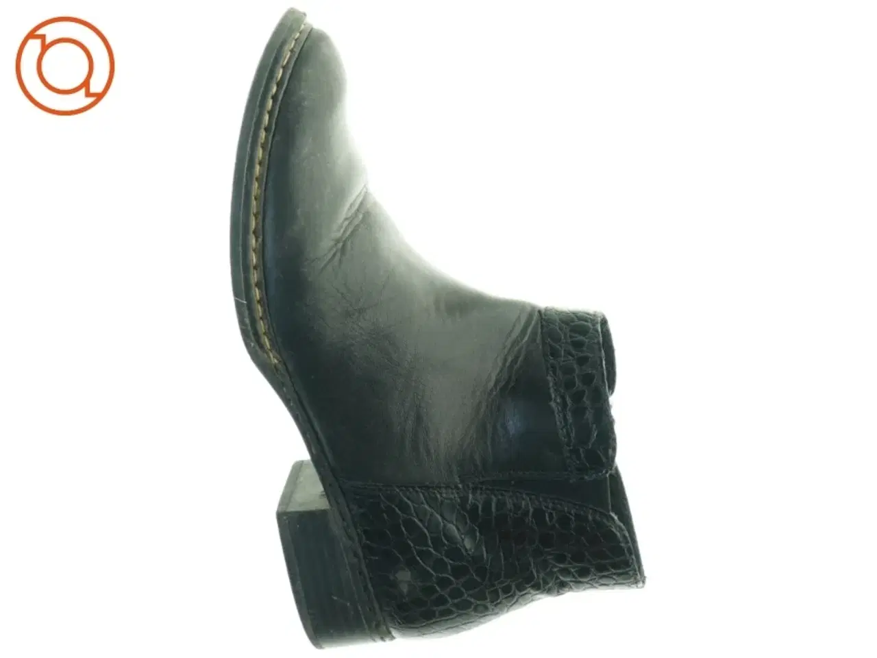 Billede 4 - Sorte ankelstøvler med krokodilleprint fra Rieker (str. 37)