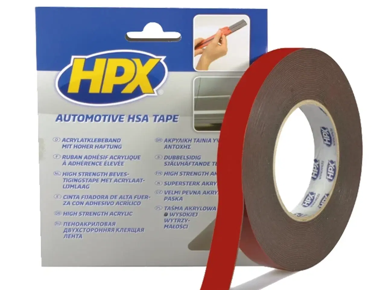 Billede 1 - HPX dobbeltklæbende tape 9mm x 10m