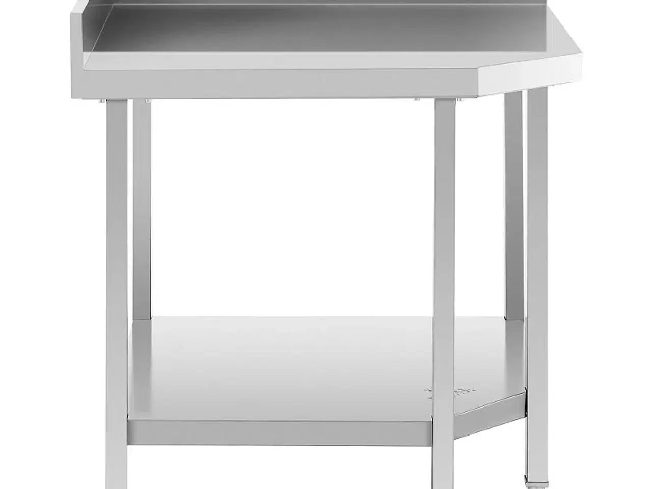 Billede 2 - Hjørnebord rustfrit stål – 90 x 70 cm