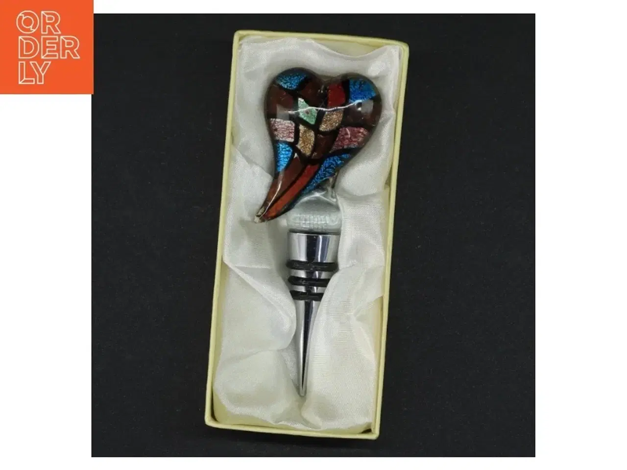 Billede 1 - Flaskeprop i muranoglas fra Venedig (str. 11 cm)