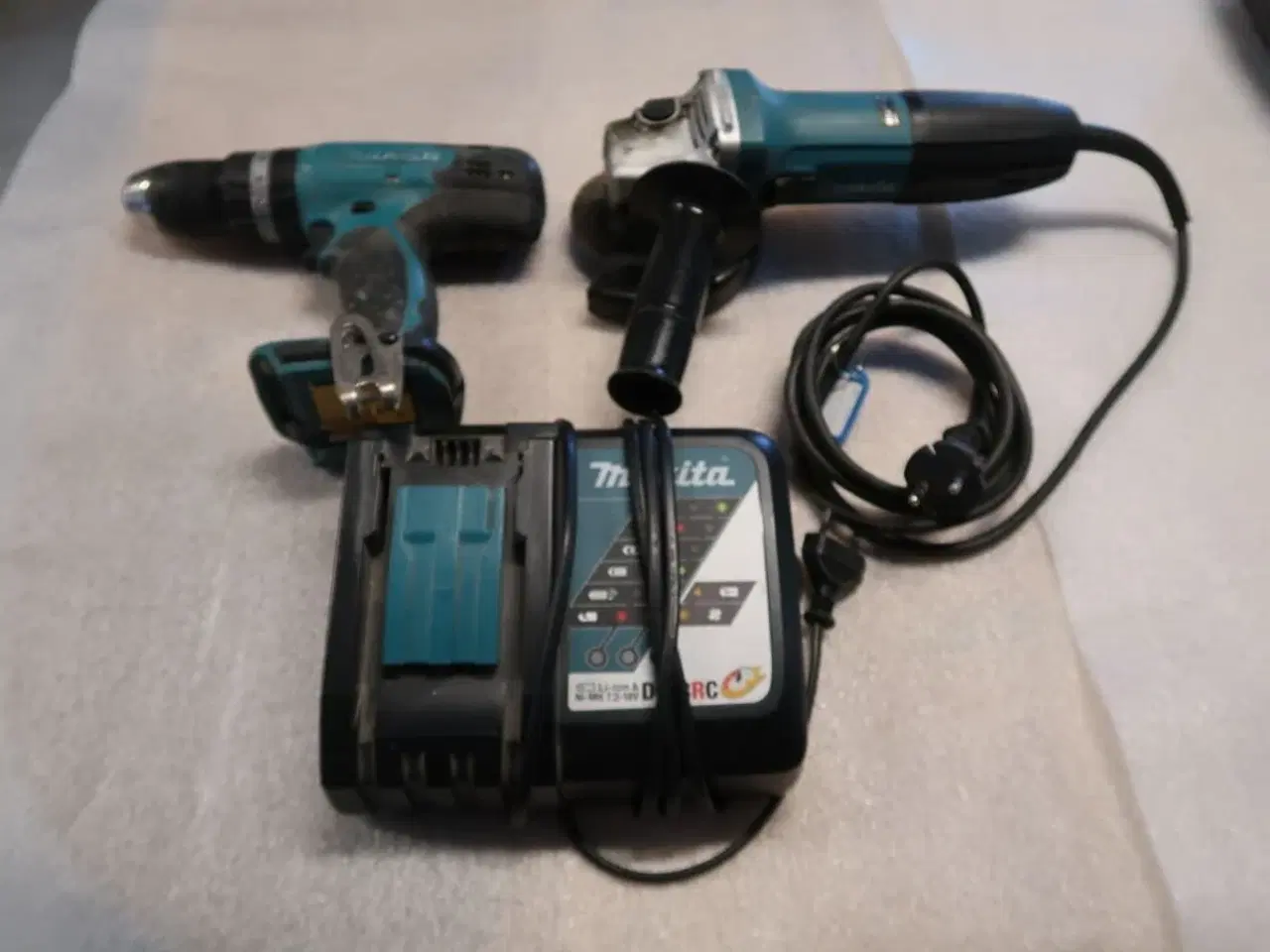 Billede 1 - Makita boremaskine, vinkelsliber & lynlader