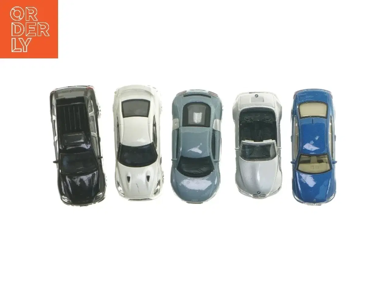 Billede 2 - Sæt med fem metal legetøjsbiler (str. ca. 11 cm)