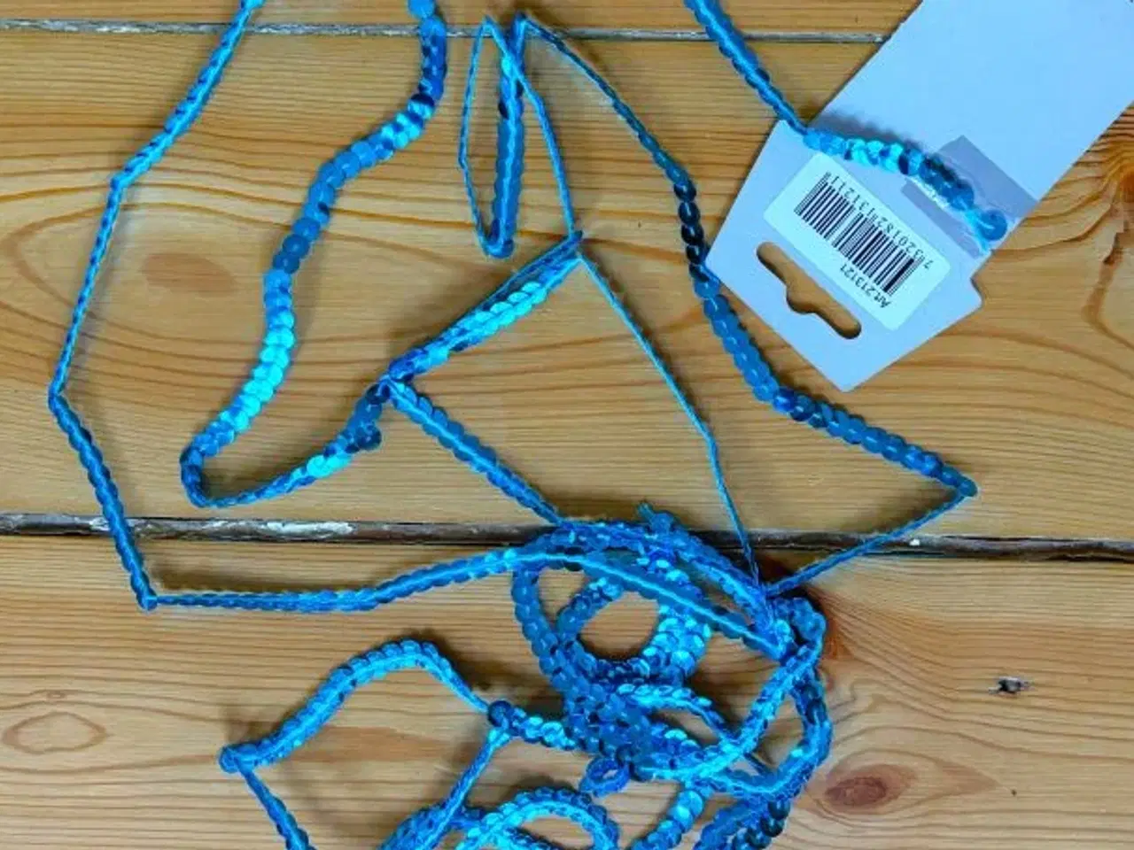 Billede 3 - Turkis pailletbånd