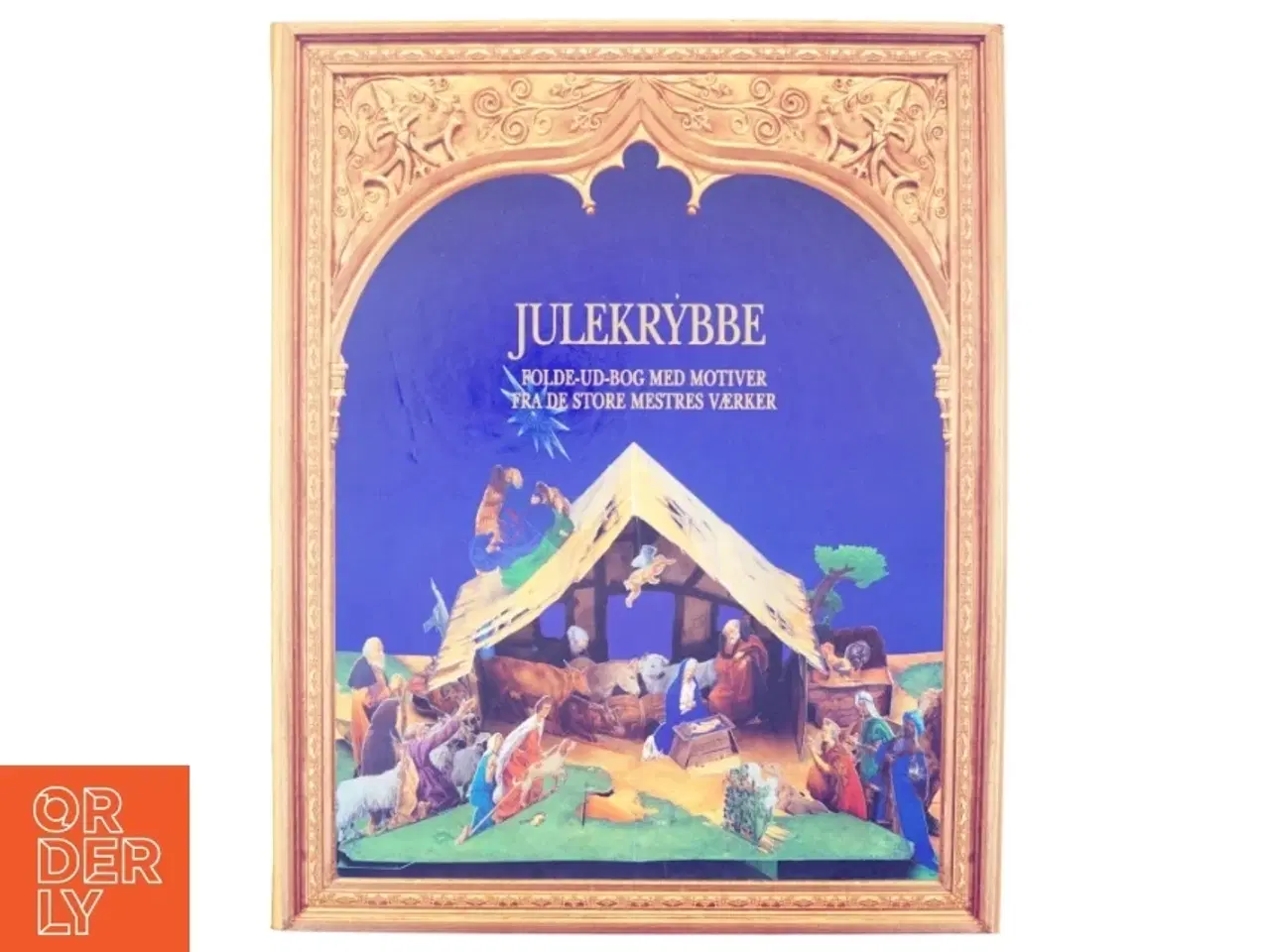 Billede 1 - Julekrybbe : folde-ud-bog med motiver fra de store mestres værker (Bog)