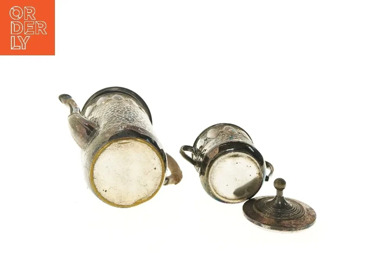 Billede 4 - Sølv Vintage Tekande og Sukkerholder (str. 17,5 & 8,5 cm)