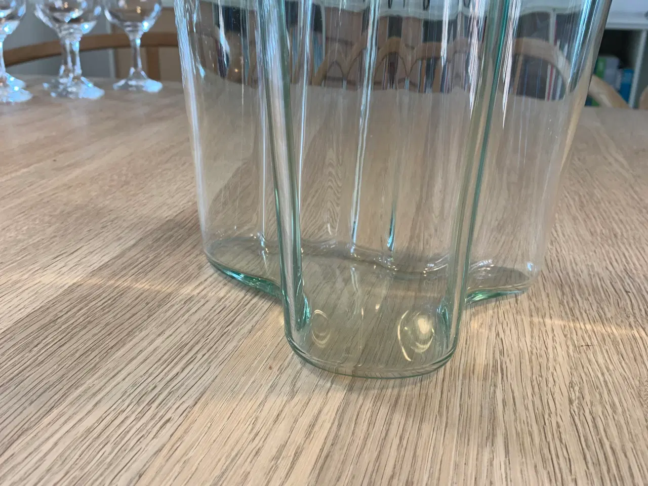 Billede 3 - Littala Alvar Aalto vase klar grønligt glas