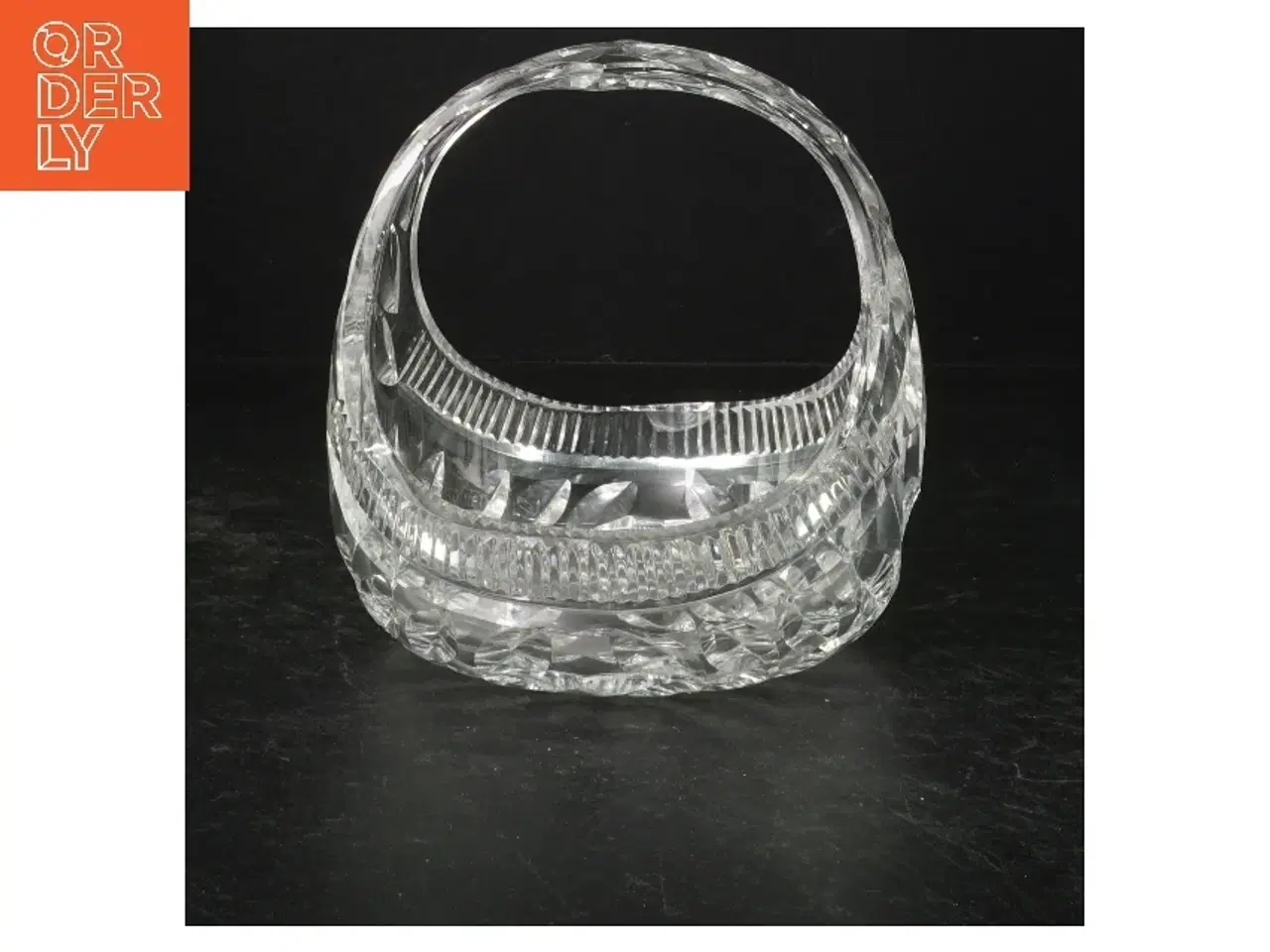 Billede 1 - Krystalskål med håndtag (str. H. 20 cm)