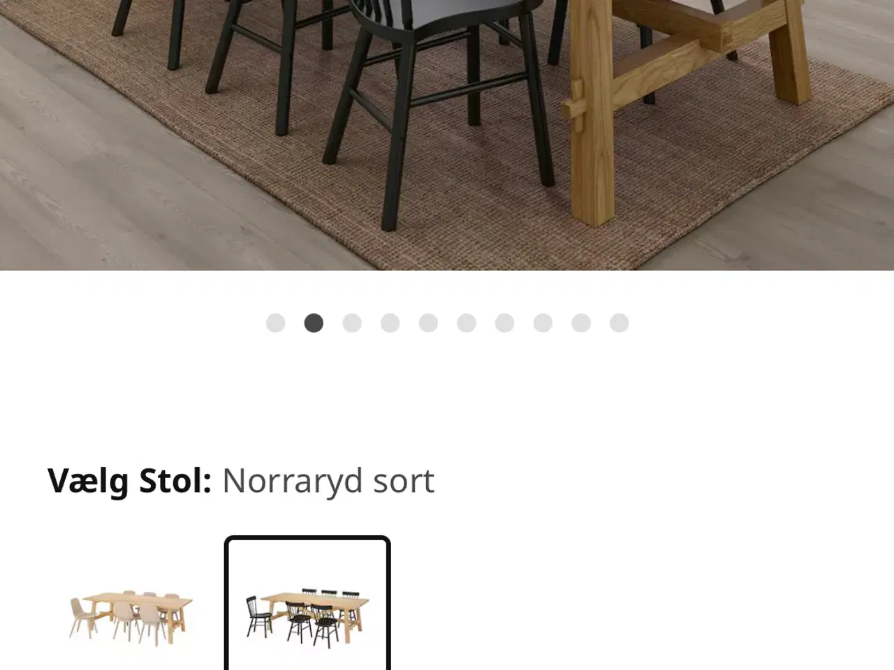 Billede 6 - Spisebord i massiv egtræ