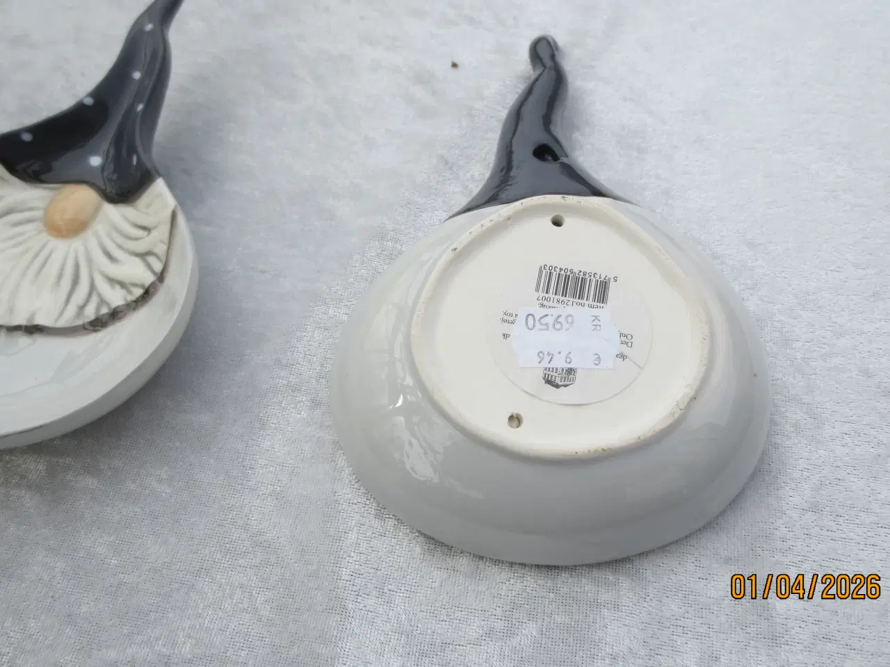 Billede 6 - 2 stk Vin Karafler med Guldkant 2 stk Porcelæns