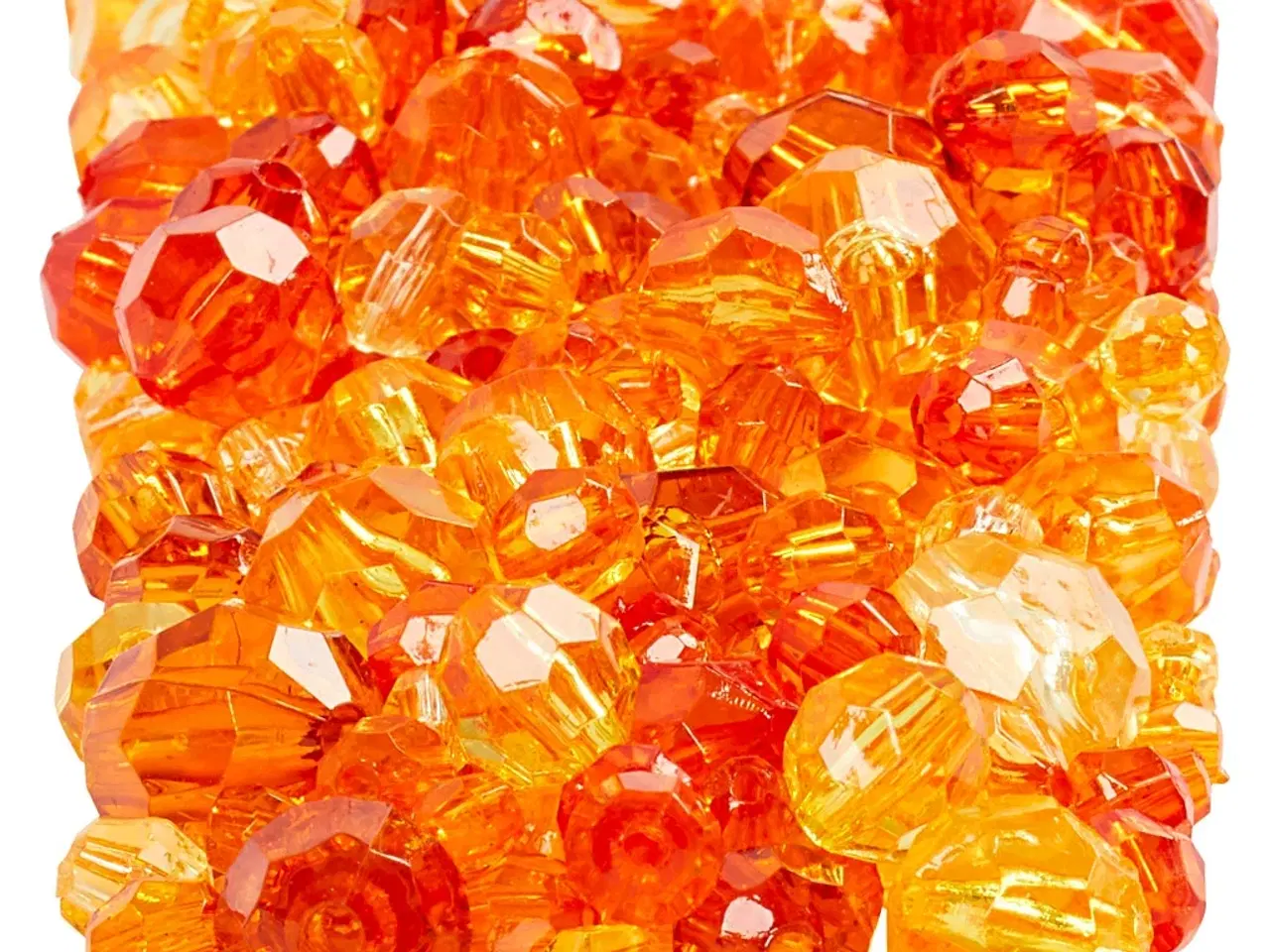 Billede 1 - Facetperler, str. 4-12 mm, hulstr. 1-2,5 mm, ca. 860 stk., gul (32227), 250 g/ 1 pk.