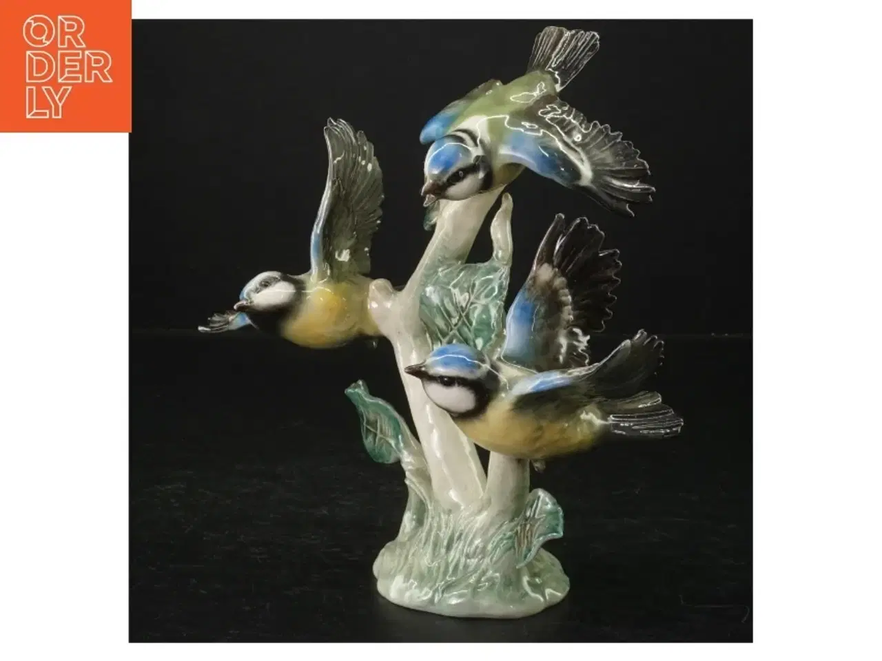 Billede 1 - Porcelænsfigur af mejser (str. H. 20 cm. b. 22 cm)