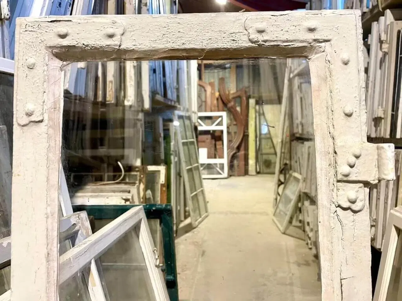 Billede 3 - Smal 1-rudes vinduesramme m. blæst glas