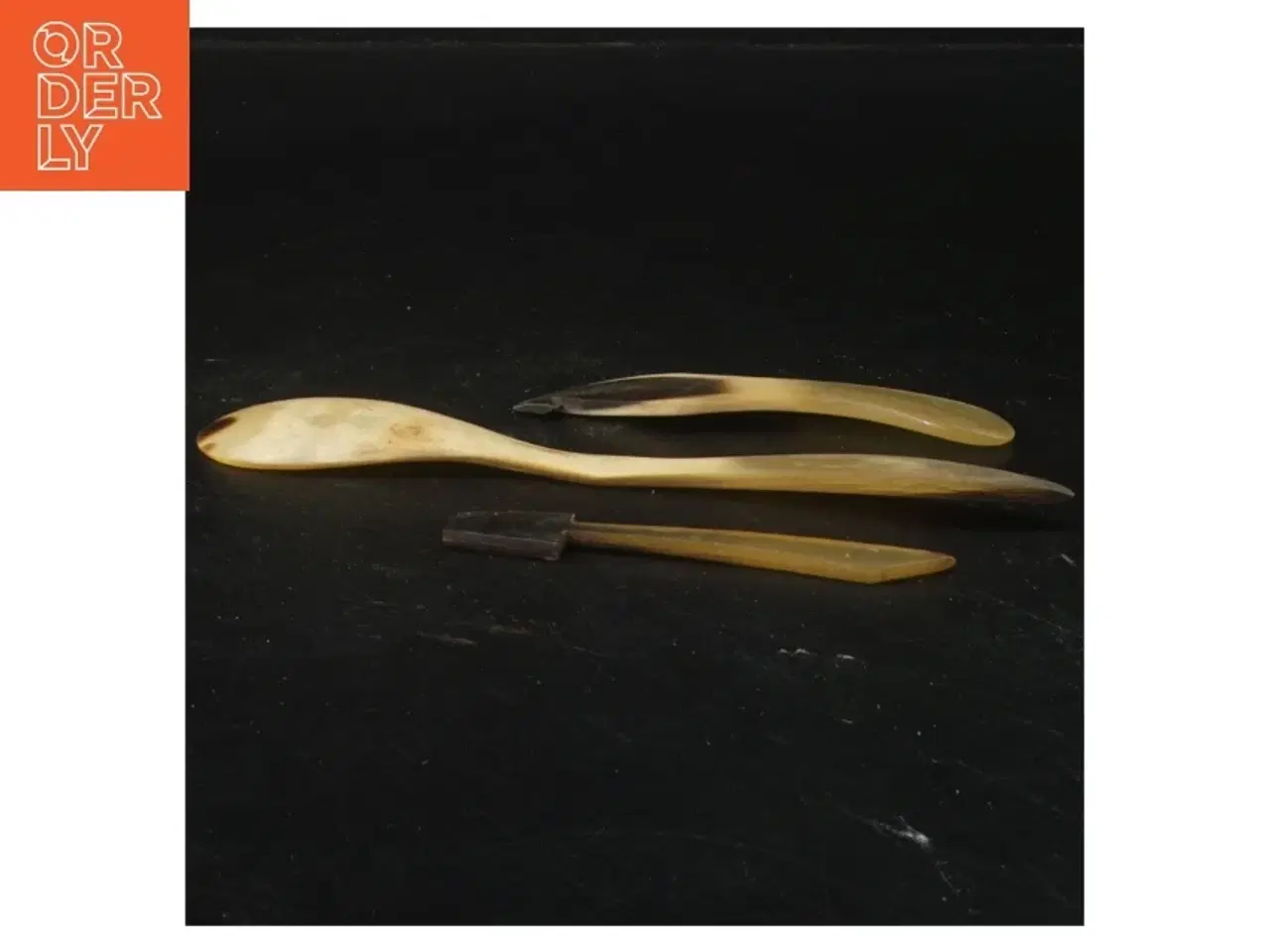 Billede 3 - Serveringssæt af horn (str. 19x4 cm) (DVD)