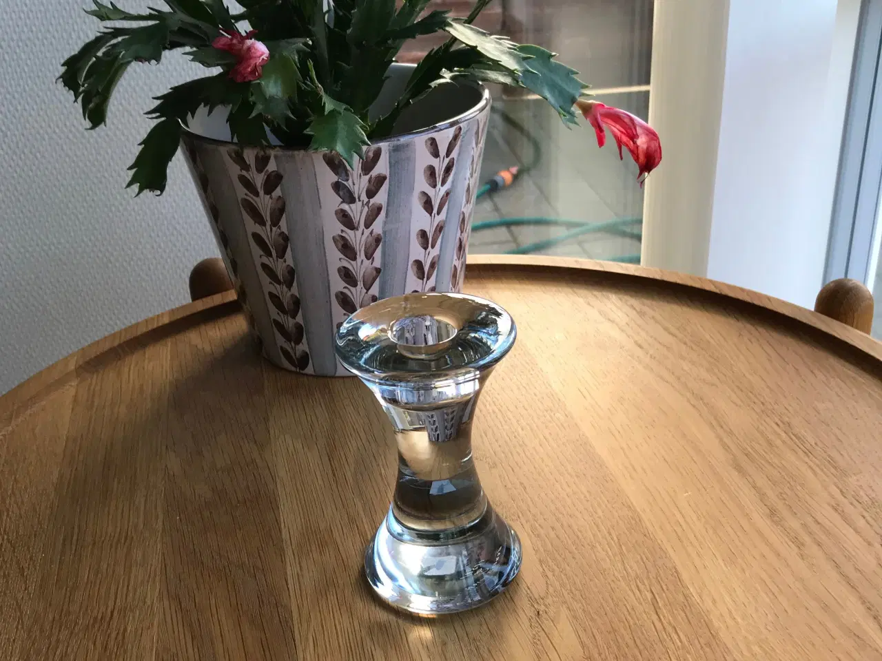 Billede 2 - Lysestage, Holmegaard  - klar glas