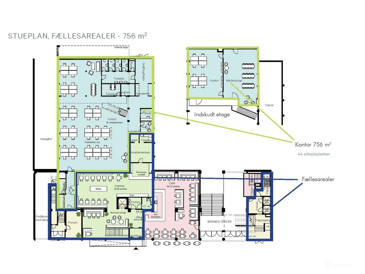 Billede 12 - Kreativt kontormiljø med højt til loftet og adgang til fælles personalerestaurant og café