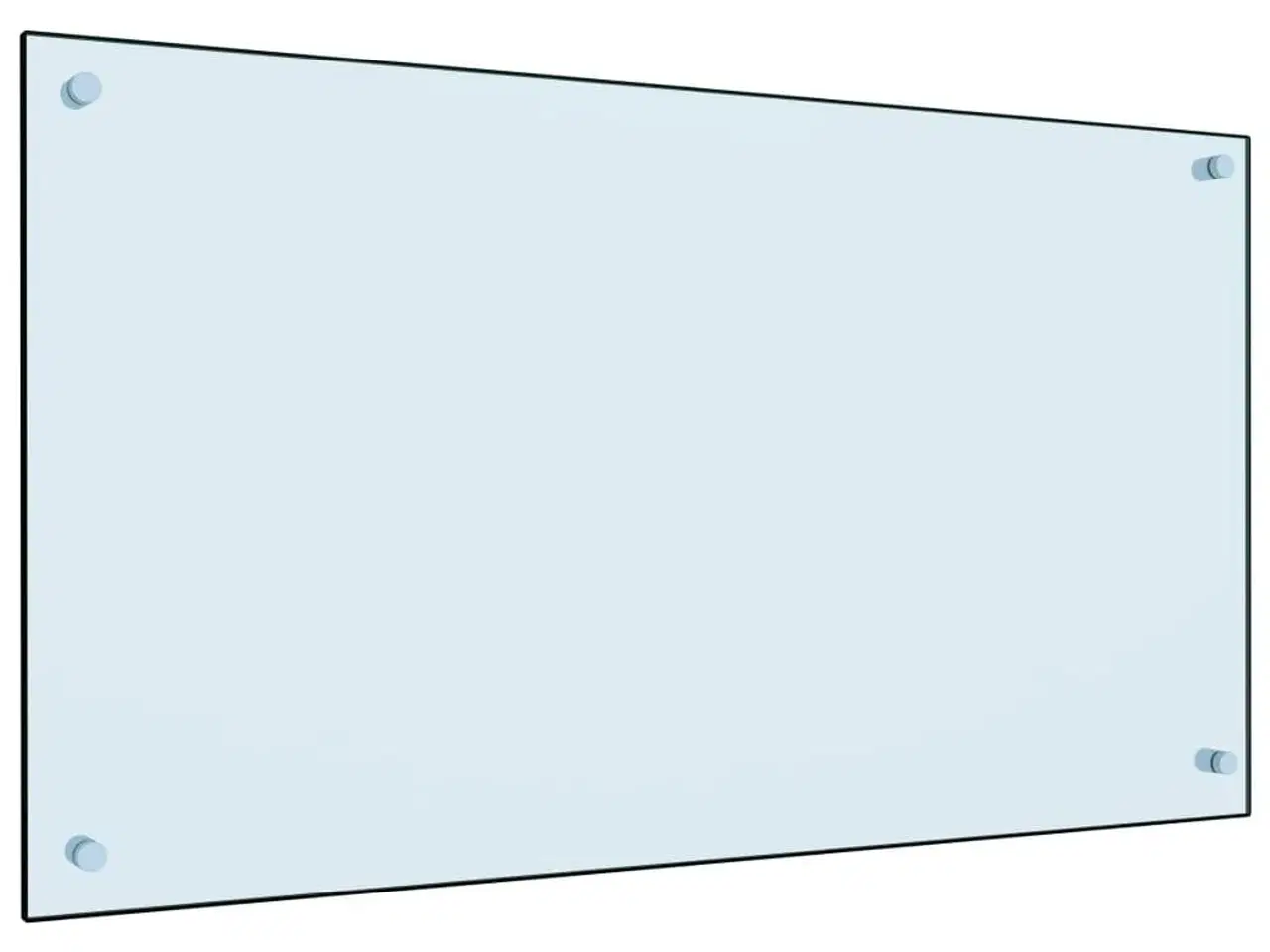 Billede 2 - Stænkplade 90x50 cm hærdet glas hvid