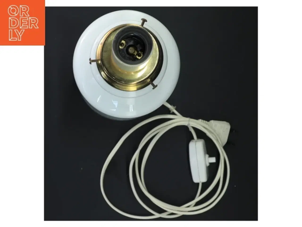 Billede 4 - Vintage Odreco Bordlampe i Opal glas (str. 31 cm)