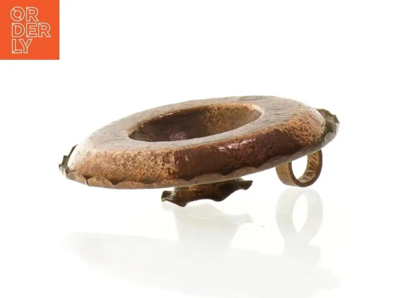 Billede 3 - Gammel kobberlysestage (str. 14 cm)