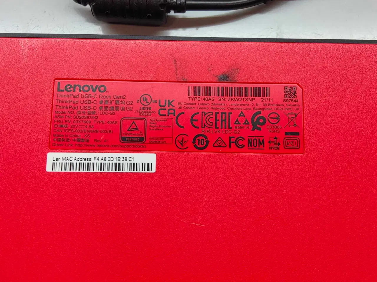 Billede 3 - Lenovo Thinkpad USB-C dock G2 