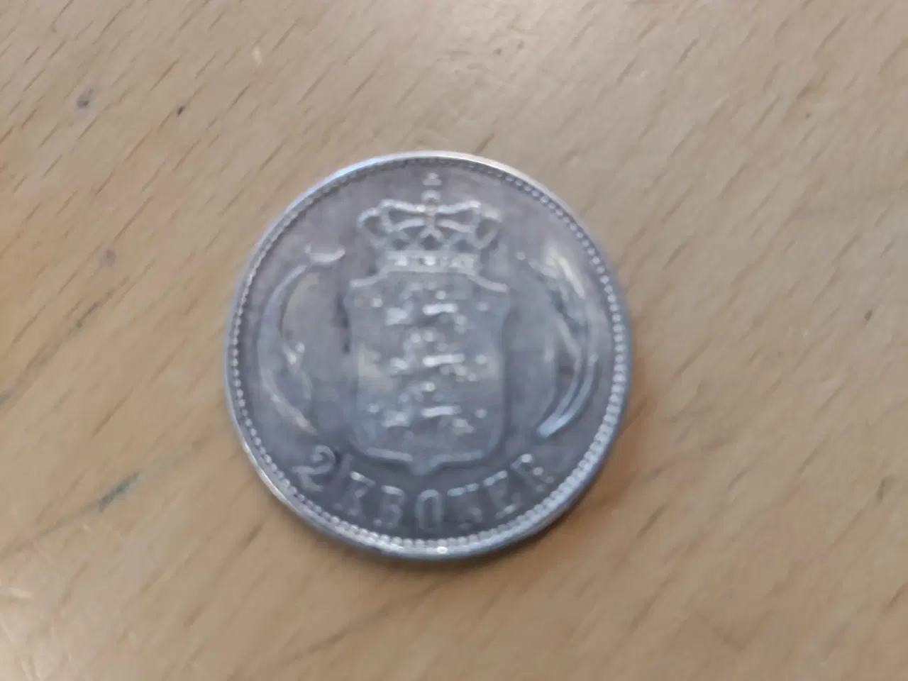 Billede 1 - Dansk 2 krone i sølv fra 1916