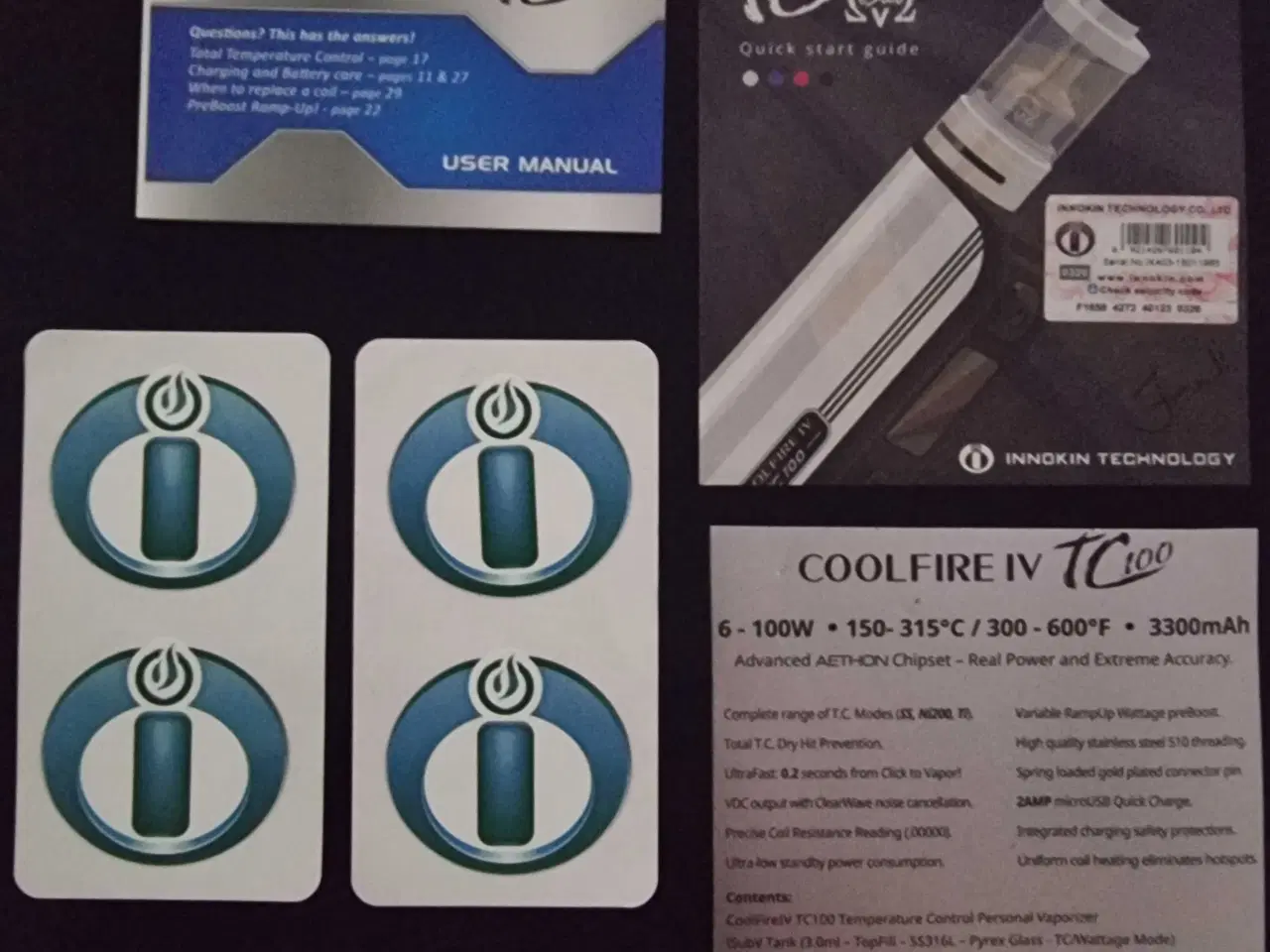 Billede 6 - Innokin TC100 vaper + 4 slags brænder/coils