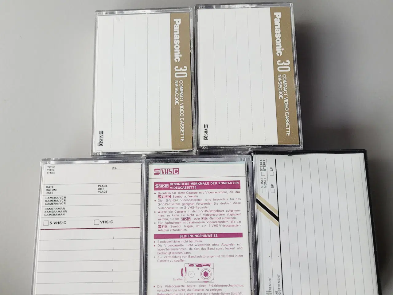 Billede 5 - ⭐️· 📽️ Sælges: 5 stk. VHS-C / S-VHS-C Videokasset