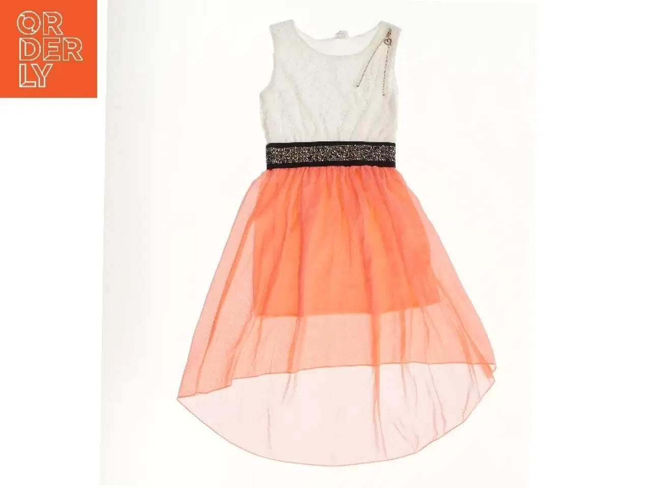 Billede 1 - Pige kjole med skørt og detaljer (str. 140)