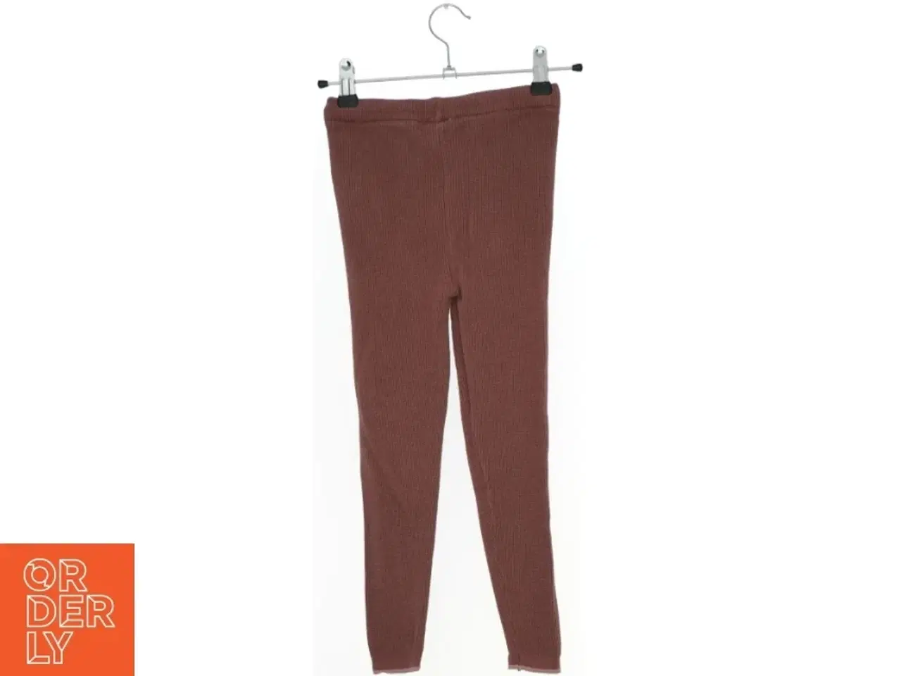 Billede 2 - Brune ribstrikkede leggings fra Pomp de Lux (str. 116)
