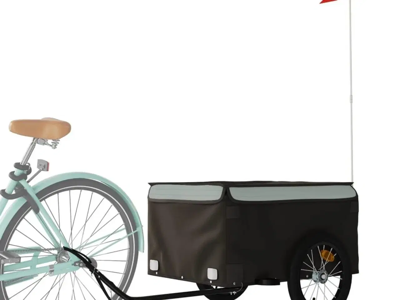 Billede 3 - Cykelanhænger 45 kg jern sort og grå