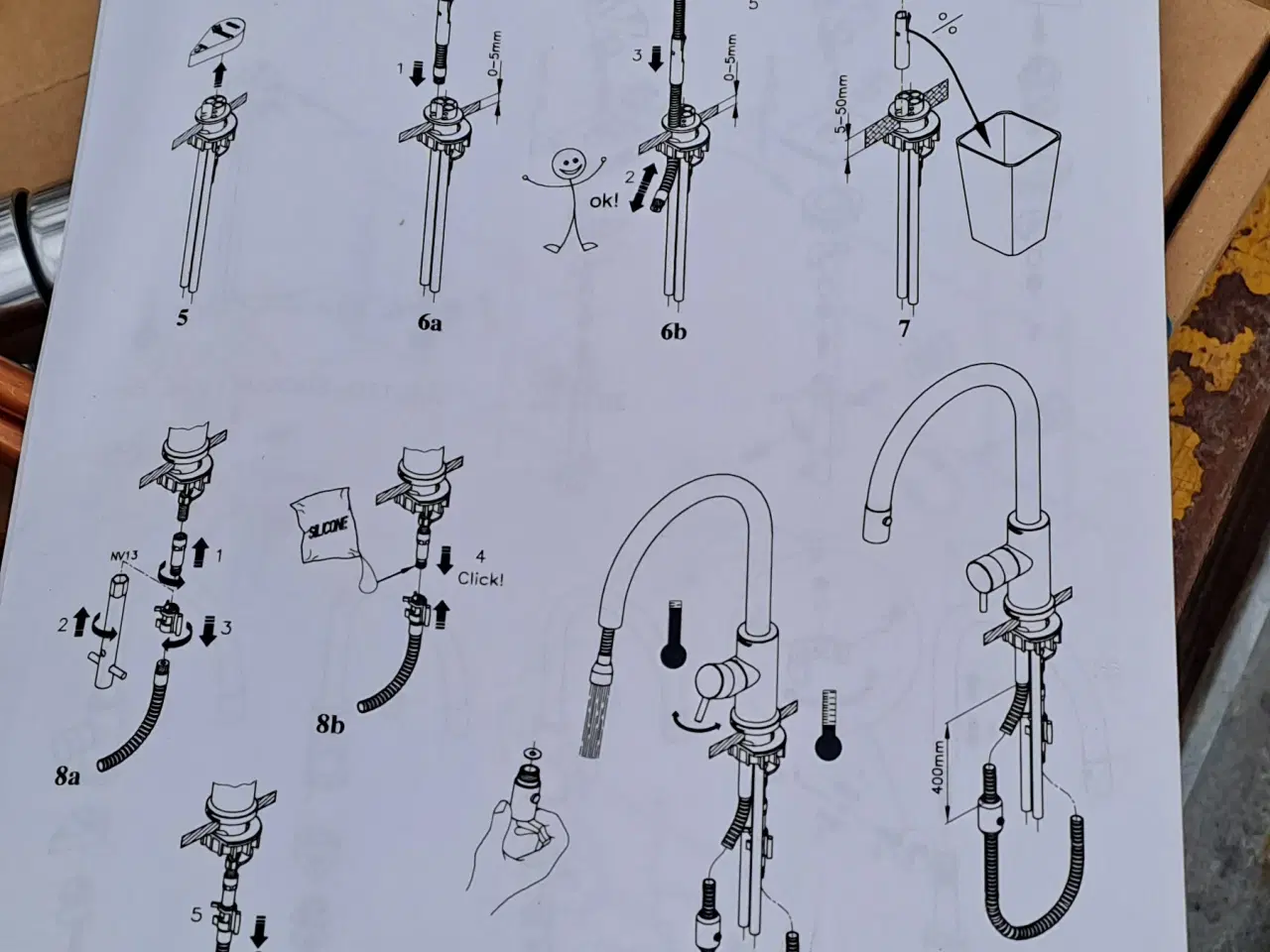Billede 3 - Damixa Køkken armatur med udtræk.
