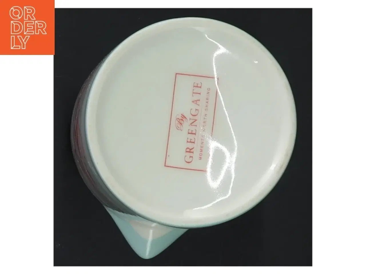 Billede 3 - Lyseblå kande med blomstermotiv fra GreenGate (str. H. 11 cm. ø. 8 cm)