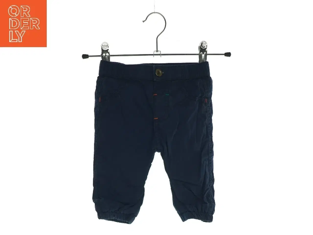 Billede 1 - Blå bukser med elastik om anklerne (str. 3-6 mdr.)