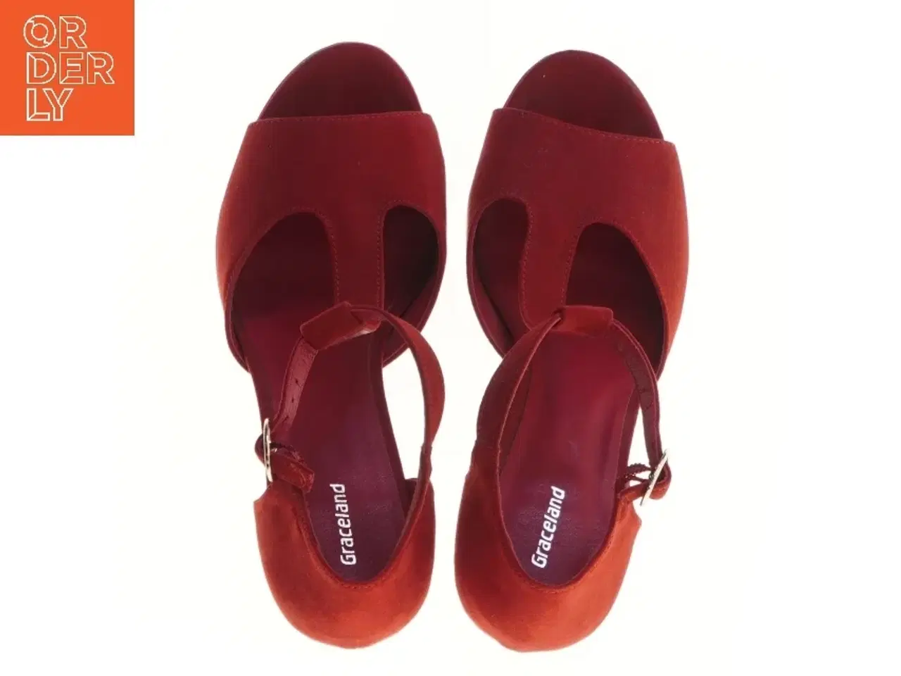 Billede 2 - Røde højhælede sandaler fra Graceland (str. 41 )