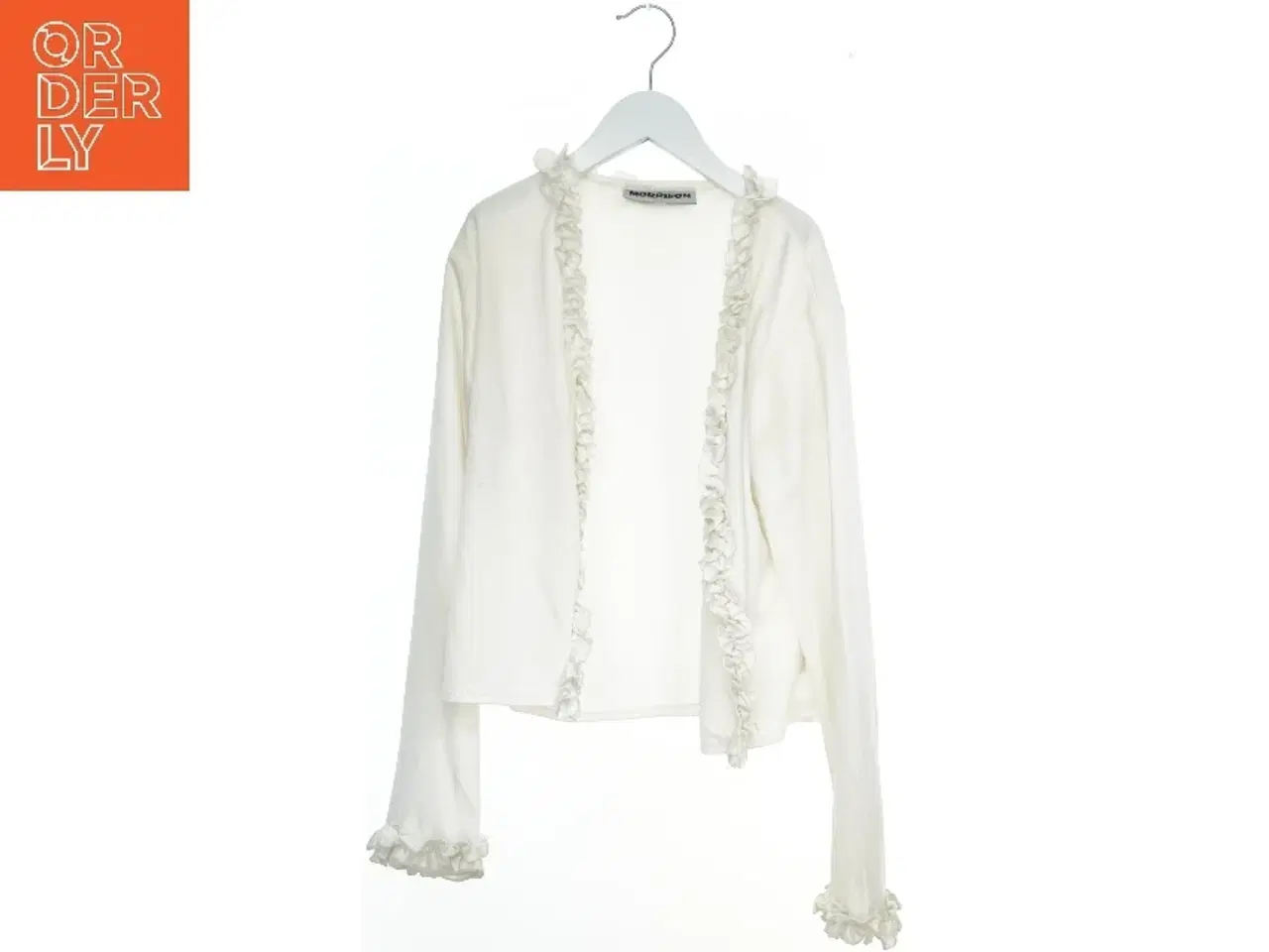 Billede 1 - Hvid cardigan med flæser fra Morrison (str. 164)