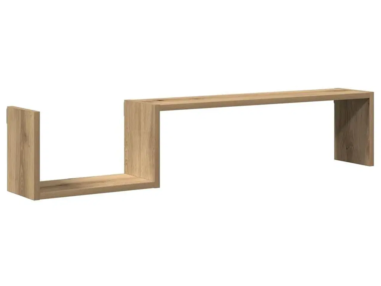 Billede 5 - Væghylder 2 stk. 100x15x20 cm konstrueret træ kunsteg