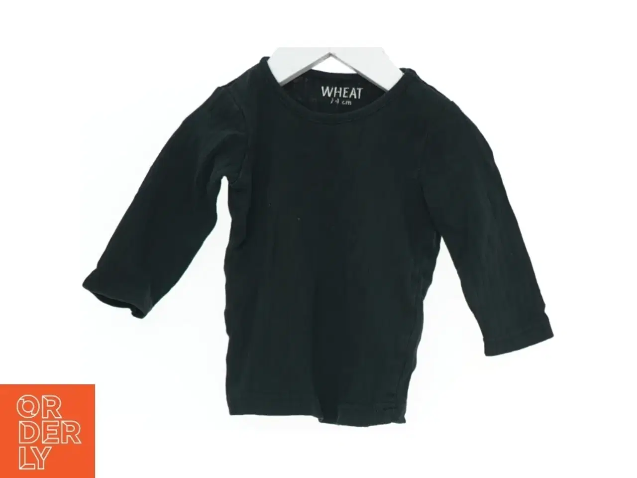 Billede 1 - Sort langærmet stribet bluse fra Wheat (str. 74)