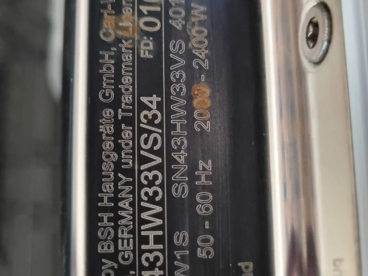 Billede 4 - Siemens IQ300 opvaskemaskine SN43HW33VS/34