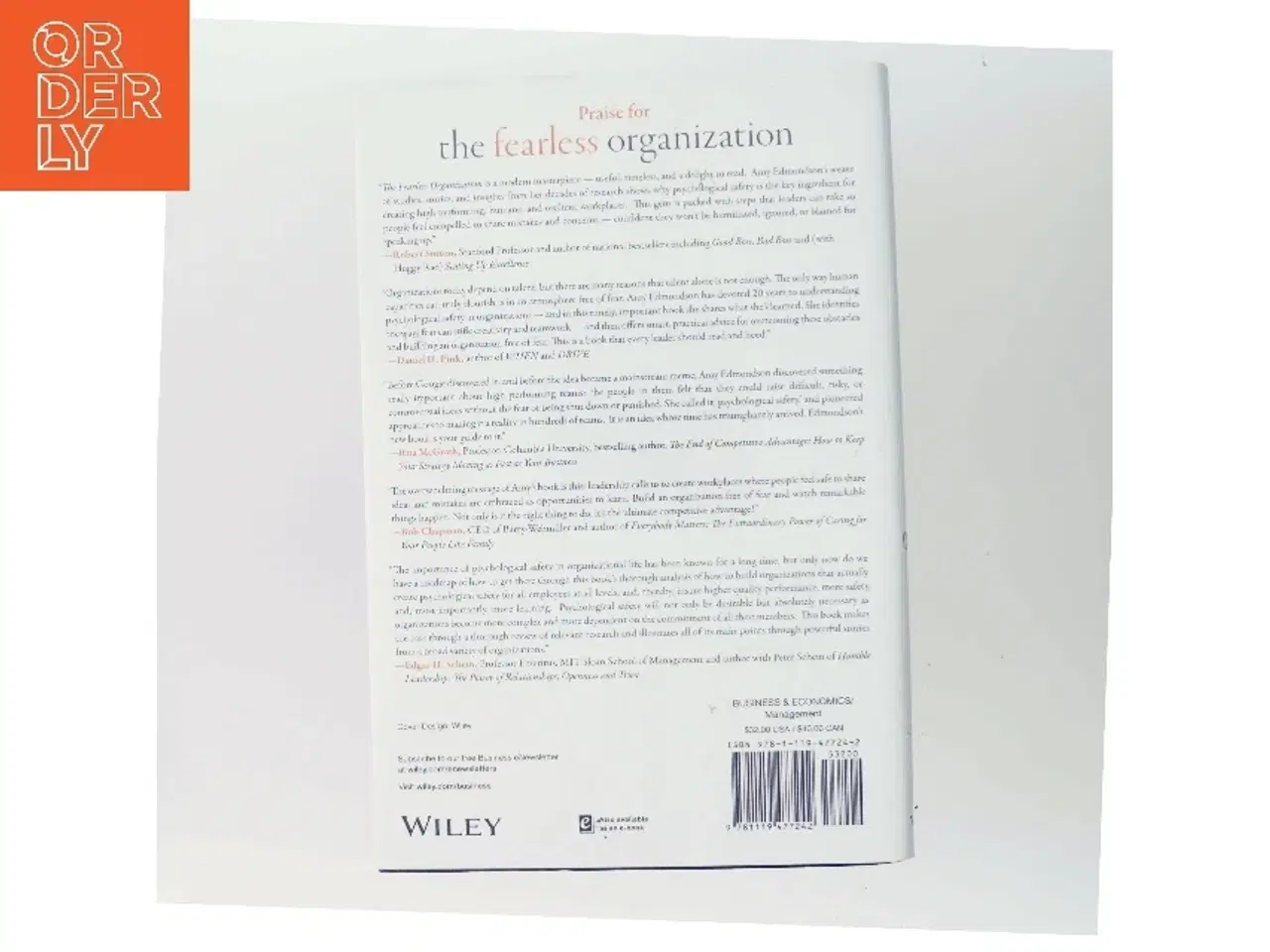 Billede 3 - The fearless organization : creating psychological safety in the workplace for learning, innovation, and growth af Amy C. Edmondson (Bog)