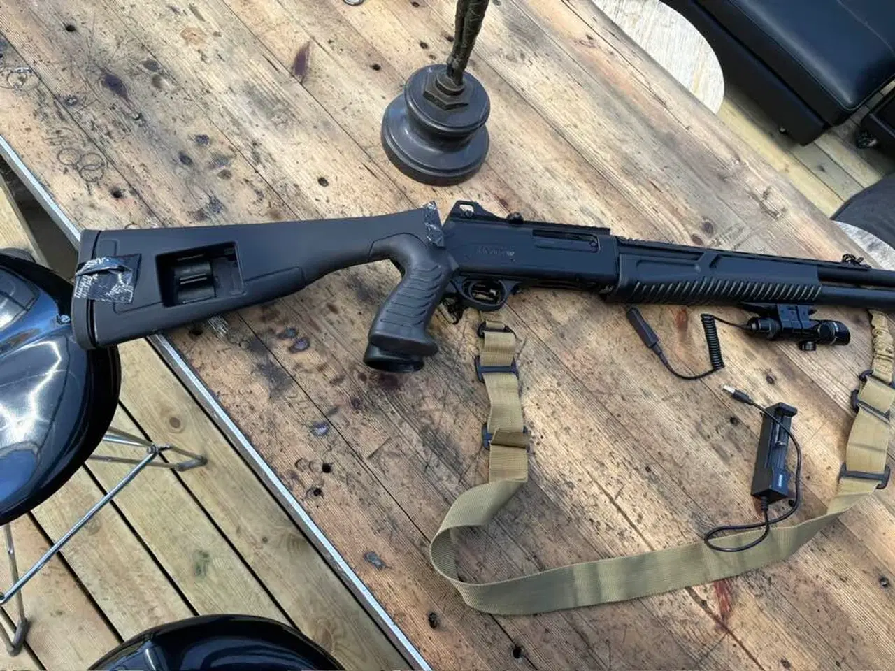 Billede 3 - Pumpgun m pistolgrip og laser.