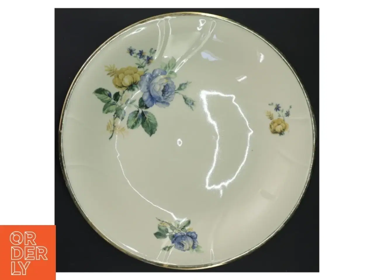 Billede 3 - Porcelænsfad med blomstermønster fra KPM (str. Ø 27 cm)