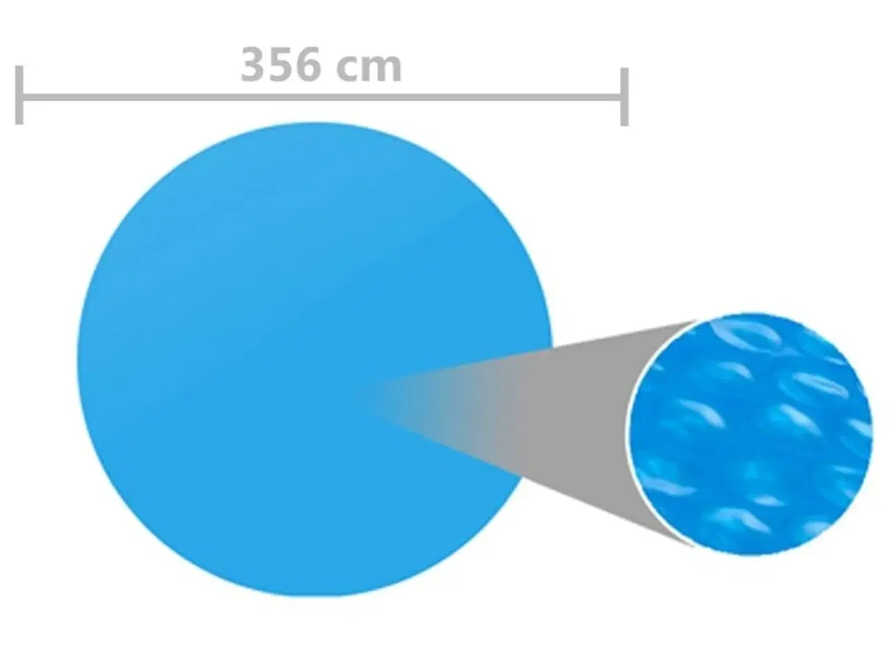 Billede 4 - Poolovertræk 356 cm PE blå