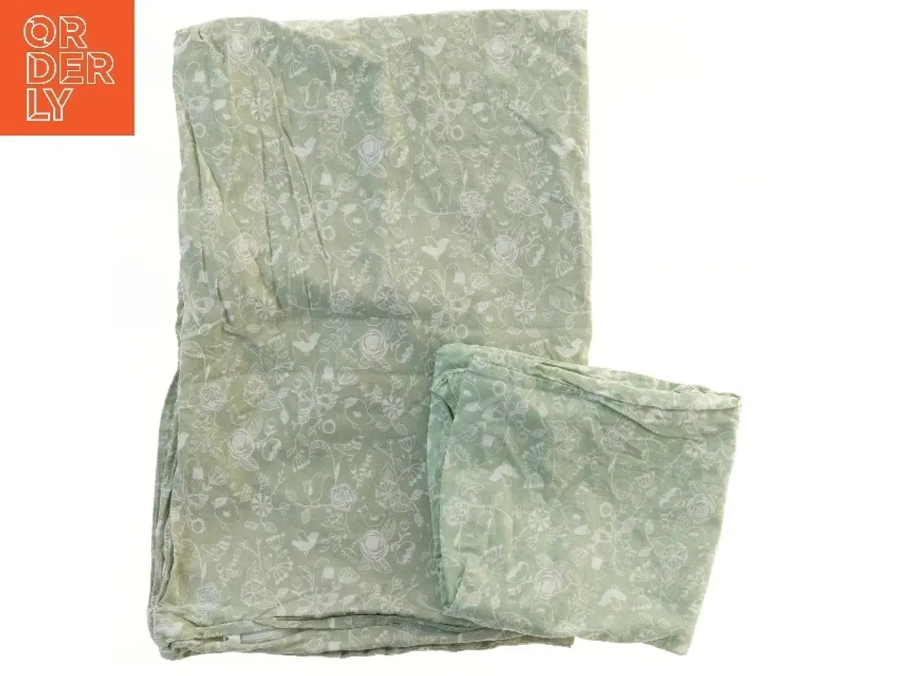 Billede 1 - Sengetøj med blomstermønster (str. 38x41,5 & 64x96 cm)