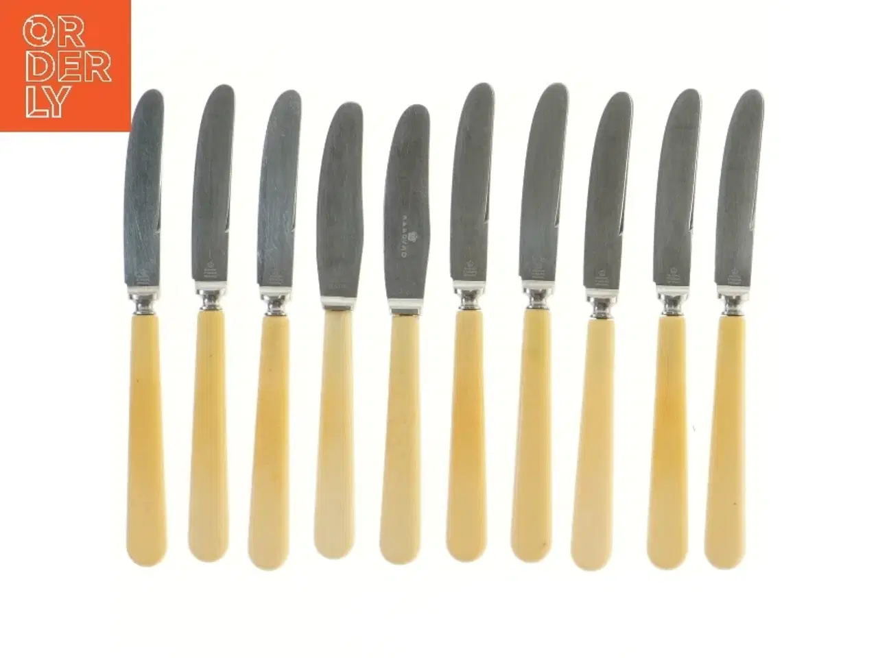 Billede 1 - Vintage smøreknive med hornskæfte (str. 22 cm) 10 stk