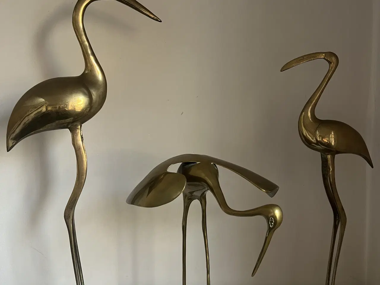 Billede 2 - Store smukke tunge vintage messing fugle 