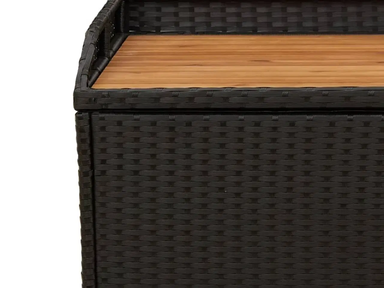 Billede 9 - Opbevaringsbænk 100x50x52 cm polyrattan og akacietræ sort